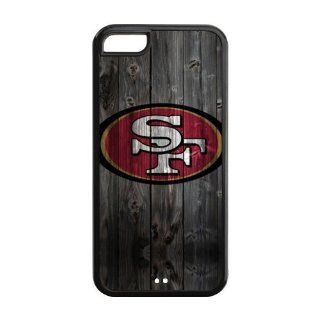 iPhone 5C Case   Wood Look NFL San Francisco 49ers Apple iPhone 5C (Cheap IPhone5) Perfect Design TPU Case Cover Protector: Cell Phones & Accessories