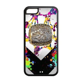 NFL Denver Broncos World Champions Ring Bling Bling Unique Hard Plastic Case Cover for Apple Iphone 5c Custom Design: Cell Phones & Accessories