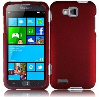 Red Hard Case Snap On Rubberized Cover For Samsung ATIV S T899m: Cell Phones & Accessories