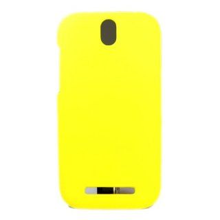 ivencase Rubber Smooth Hard Skin Case Cover for HTC One SV / One ST T528T Yellow + One phone sticker + One "ivencase" Anti dust Plug Stopper: Cell Phones & Accessories