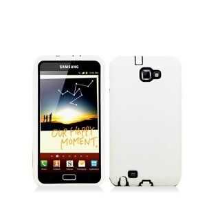 White Black Hard Soft Gel Dual Layer Cover Case for Samsung Galaxy Note N7000 SGH I717 SGH T879: Cell Phones & Accessories
