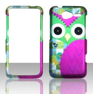 Green Pink Owl Motorola Electrify M XT901 (U. S Cellular) Snap on Rubberized Feel/touch Hard Phone Case Cover Protector: Cell Phones & Accessories