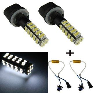 Orion Technology 6000K Xenon White 880 68 SMD LED Bulbs For Car Packing City Driving Fog Lights + Load Resistors: Automotive