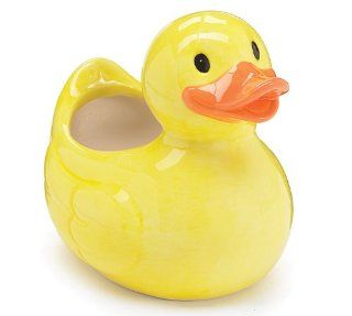 Yellow Duck Planter/Vase Or Holder For Home And Nursery Decor : Duck Plant Pot : Patio, Lawn & Garden