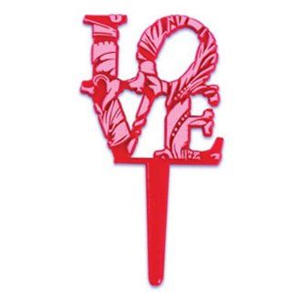 Dress My Cupcake DMC41V 904SET Love Sign Pick Decorative Cake Topper, Valentines, Pink/Red, Case of 144 Kitchen & Dining