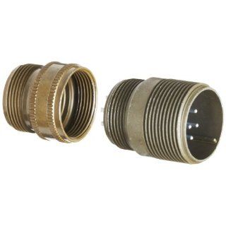 Amphenol Industrial 97 3101A 18 1P Circular Connector Pin, Threaded Coupling, Solder Termination, Cable Receptacle, Solid Backshell, 18 1 Insert Arrangement, 18 Shell Size, 10 Contacts: Electronic Component Cylindrical Connectors: Industrial & Scientif