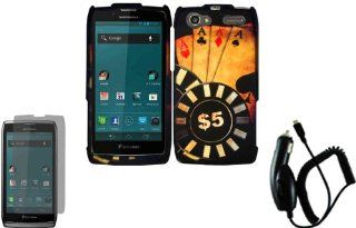 For Motorola Yangtze Electrify 2 XT881 XT885 XT886 XT889 MT887 Hard Design Cover Case Ace Poker+LCD Screen Protector+Car Charger: Cell Phones & Accessories