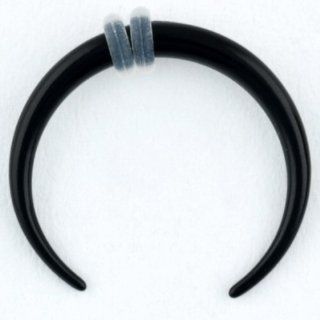 One Acrylic Pincher 14g Black (SOLD INDIVIDUALLY. ORDER TWO FOR A PAIR.) Body Piercing Plugs Jewelry