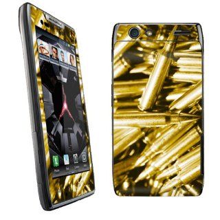 Motorola Droid Razr XT912 Vinyl Decal Protection Skin Bullet Gold: Cell Phones & Accessories