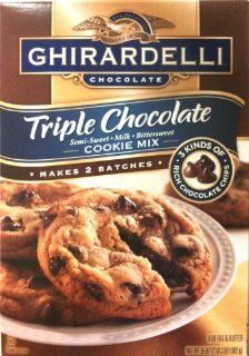 Ghirardelli Tripple Chocolate semi sweet, milk, bittersweet Cookies Mix 35 OZ : Packaged Chocolate Snack Cookies : Grocery & Gourmet Food
