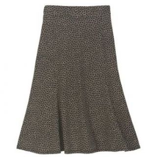 Jet Set Knit Elastic Waist Print Skirt Black XL at  Womens Clothing store