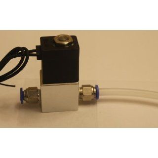 1/4 Solenoid Valve 12V DC Aluminum Electric Air Water Gas Normally Closed NPT w/ Push Connect Fittings: Industrial Solenoid Valves: Industrial & Scientific