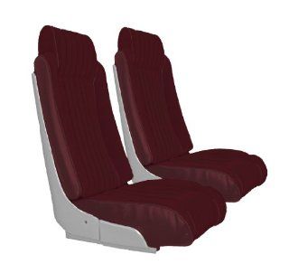 Acme U2009S 899L Maroon Vinyl with Burgundy Velour Front Bucket and Rear Bench Seat Upholstery: Automotive