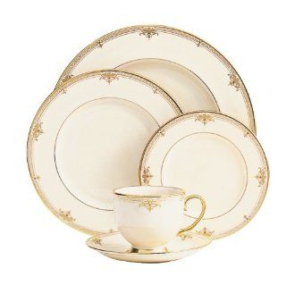 Lenox Republic Gold Banded Ivory China 20 Piece Dinnerware Set, Service for 4: Kitchen & Dining