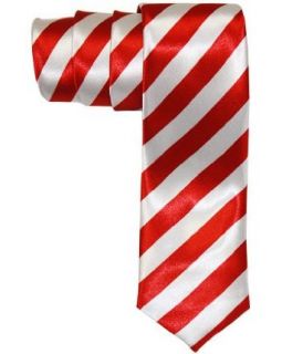 Outer Rebel Fashion Tie  Red & White Stripe at  Mens Clothing store