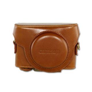 Camson Leather Vintage Case for Sony Cyber Shot DSC RX100M II, DSC RX100B and RX200 (Light Brown) : Camera Cases : Camera & Photo