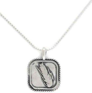 Silver Jewelry, 925 Sterling Silver Necklace with Single Charm. Custom Hand Made and Designed in Israel By Bili Silver. Charm with "Barely" stalk (of Barley) SIGN on a 17" Light Weight Silver Chain. Seven Species of the Land of Israel. Shipp