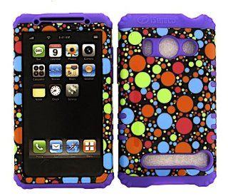 3 IN 1 HYBRID SILICONE COVER FOR HTC EVO 4G HARD CASE SOFT LIGHT PURPLE RUBBER SKIN POLKA DOTS LP TP904 A9292 KOOL KASE ROCKER CELL PHONE ACCESSORY EXCLUSIVE BY MANDMWIRELESS: Cell Phones & Accessories