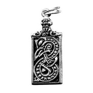 Irish Silver Serpant Dragon Celtic Knot Ambush Shield Pendant 925 St Sterling Silver Plated Celtic Symbol 23 x 50 MM 925 Sterling Silver Two Sided Design: Everything Else