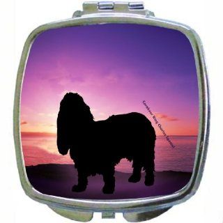 Rikki KnightTM Cavalier King Charles Spaniel Dog At Sunset Design Compact Mirror : Personal Makeup Mirrors : Beauty