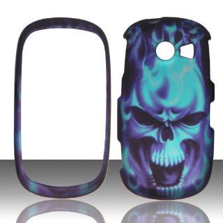 2D Blue Skull Fire Samsung Flight 2, II A927 Case Cover Hard Phone Cover Snap on Case Faceplates Cell Phones & Accessories