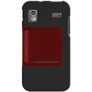 Amzer Snap On Crystal Hard Cover Case for  Samsung Captivate Glide SGH I927   1 Pack   Retail Packaging   Red / Black: Cell Phones & Accessories