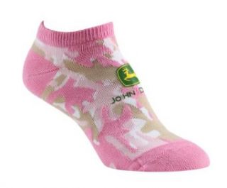 John Deere Ladies Ankle Socks Pink Camo Clothing