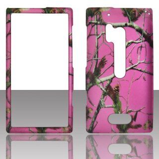Pink Camo Realtree 2d Rubberized Touch Finish Design for Nokia Lumia 928 (Verizon) Cell Phone Snap on Hard Protective Case Cover Skin Faceplates Protector: Cell Phones & Accessories