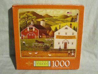 1998 Milton Bradley Charles Wysocki's Americana " Moving Day in Amish Country " Jigsaw Puzzle   1000 Pieces: Toys & Games