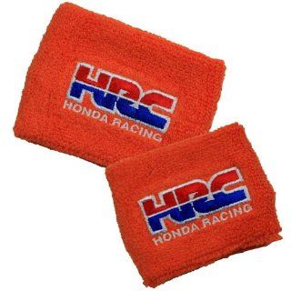 HRC Honda Racing Orange Brake/Clutch Reservoir Sock Cover Set Fits CBR, 600, 1000, 600RR, 1000RR, 954, 929, RC51: Automotive