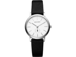 Danish Design IV12Q930 Stainless Steel Case Silver Dial Black Leather Band Women's Watch at  Women's Watch store.