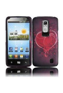 LG P930 Nitro HD Graphic Rubberized Shield Hard Case   Heart on Stars (Package include a HandHelditems Sketch Stylus Pen): Cell Phones & Accessories