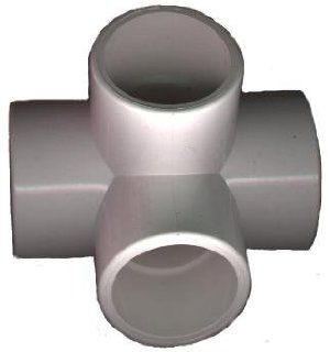 Furniture Grade 4 Way Elbow 4 per Order for 1/2 Inch PVC Pipe White by David's Garden Seeds   Pipe Fittings