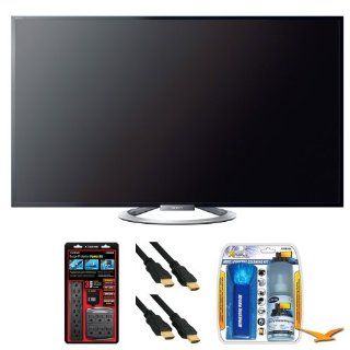 Sony KDL 55W802A 55" W802 Series LED 3D Internet HDTV Surge Protector Bundle   Includes TV, Home/Office Surge Protector Power Kit (270 joules protection), 2 6 ft High Speed 3D Ready 120hz 1080p HDMI Cables (Bulk Packaged), and LCD Screen Cleaning Kit: