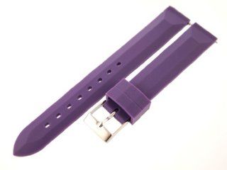 16mm Purple Rubber Watch Band / Strap (Quick Release Pins!) with Stainless Steel Buckle   Fit's All Watches!!!: Watches