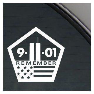WORLD TRADE CENTER 911 MEMORIAL 5.5" (color: WHITE) Vinyl Decal Window Sticker for Cars, Trucks, Windows, Walls, Laptops, and other stuff.: Everything Else