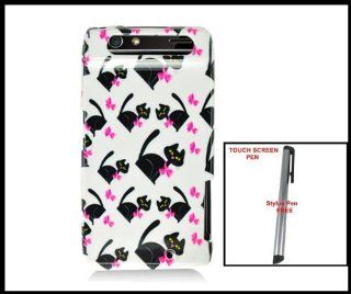 Motorola Droid Razr XT912 Verizon Snap on Glossy Hard Shell Cover Case Kitty Cats Image Design + One Free Touch Screen Stylus Pen: Cell Phones & Accessories