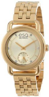 ESQ Movado Women's 07101417 Classica Ionic Gold Plated Steel Case and Bracelet Gold Dial Diamond Accents Watch at  Women's Watch store.
