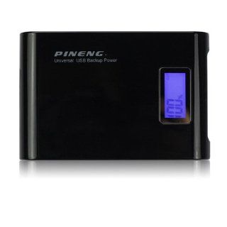 PINENG PN 913 10000mAh External Backup Battery Pack High Capacity Portable Power Bank with Dual USB Ports 6 Extra Connectors LCD Backlight for Android & Apple Devices, Smart Phones, Tablets and other Mobile Devices with DC 5V Input: Apple iPad 4,The Ne