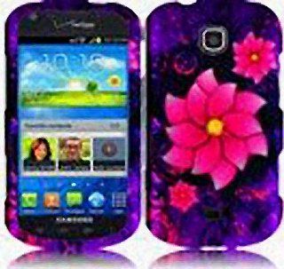 Purple Pink Flower Hard Cover Case for Samsung Galaxy Stellar SCH i200: Cell Phones & Accessories