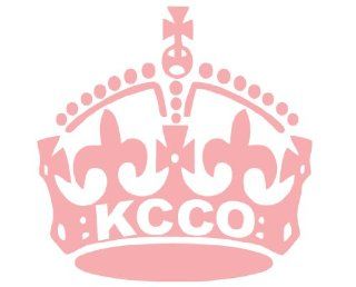 KCCO Small Crown (2"x2"), PINK Keep Calm Chive On Die Cut Decal For Helmets, Hard Hats, Windows, Cars, Trucks, Laptops, Etc.: Everything Else