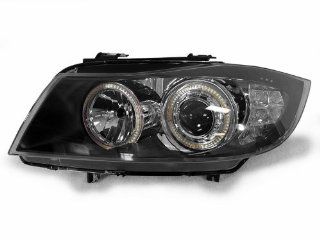 DEPO 09 11 BMW E90/E91 LCI UHP LED ANGEL XENON HID HEADLIGHT + LED SIGNAL CORNER: Automotive