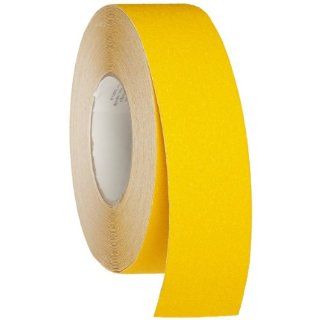 Brady 60' Length, 2" Width, B 916 Grit Coated Polyester Tape, Safety Yellow Color Anti Skid Tape Roll Mounted: Floor Safety Tape Yellow: Industrial & Scientific