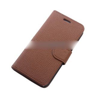 Ziyan Fashion 7 Colors Luxury Lichee Pattern Business Magnetic PU Leather Skin Flip Stand Card Holder Wallet Case Cover For HTC One M7 (Brown): Cell Phones & Accessories