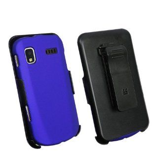 3 in 1 Combo Kit Snap On Cover, Holster and Screen Guard Package for Samsung Focus (AT&T SGH i917)   Blue/Black: Cell Phones & Accessories