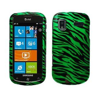 Green Black Zebra Snap on Design Case Hard Case Skin Cover Faceplate for Samsung Focus I917 + Free Cell Phone Bag: Cell Phones & Accessories