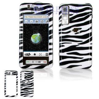 Black and White Zebra Animal Skin Design Snap On Cover Hard Case Cell Phone Protector for Samsung SGH T919 Behold: Electronics