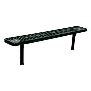 942 Series Park Bench   Diamond Expanded Metal   Inground Mount (6' L) : Outdoor Benches : Patio, Lawn & Garden