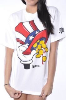 Filthy Dripped Streetwear Yanks Uncle Sam USA Raining Money Tee White at  Mens Clothing store