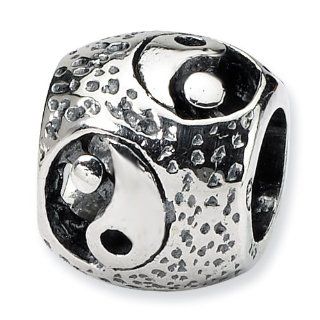 .925 Sterling Silver Yin Yang Bead: Jewelry